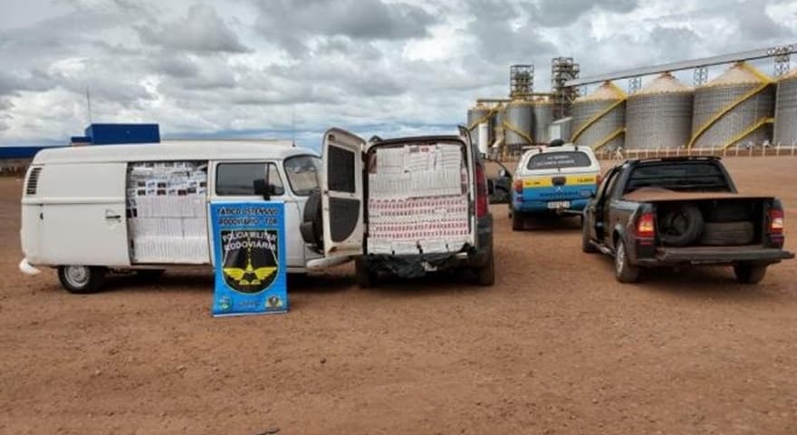 PMR apreende comboio que transportava pneus e 9 mil pacotes de cigarros do PY