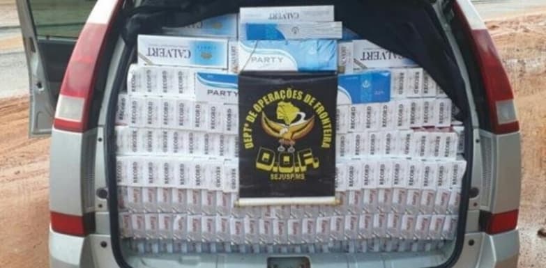 Carga com 2 mil pacotes de cigarros é apreendida pelo DOF em Maracaju