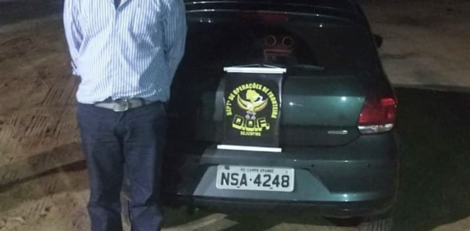 DOF prende homem que seguia para a fronteira com carro roubado na Capital