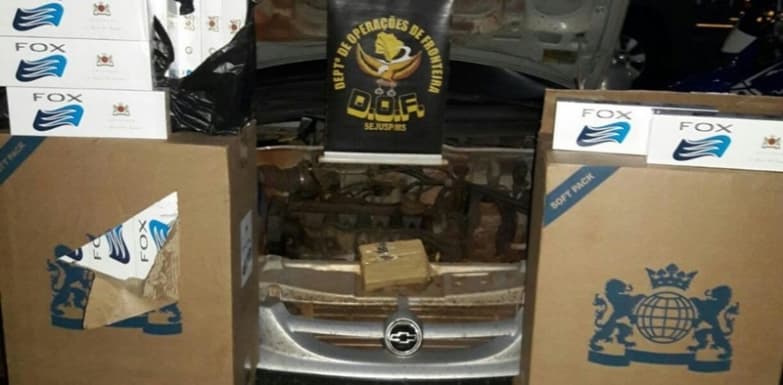 DOF prende casal com 750 munições e 225 pacotes de cigarros contrabandeados