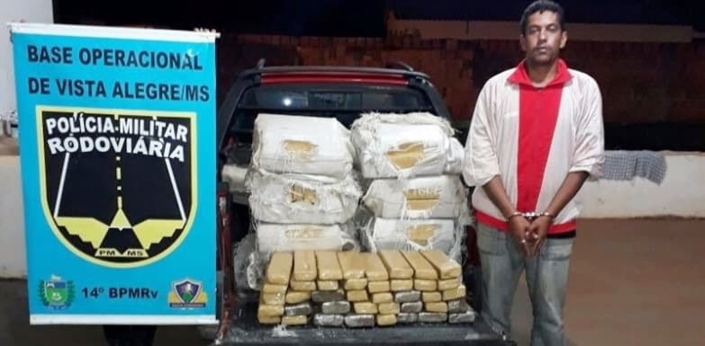 Homem é preso transportando 220 kg de maconha na MS-164 em Maracaju