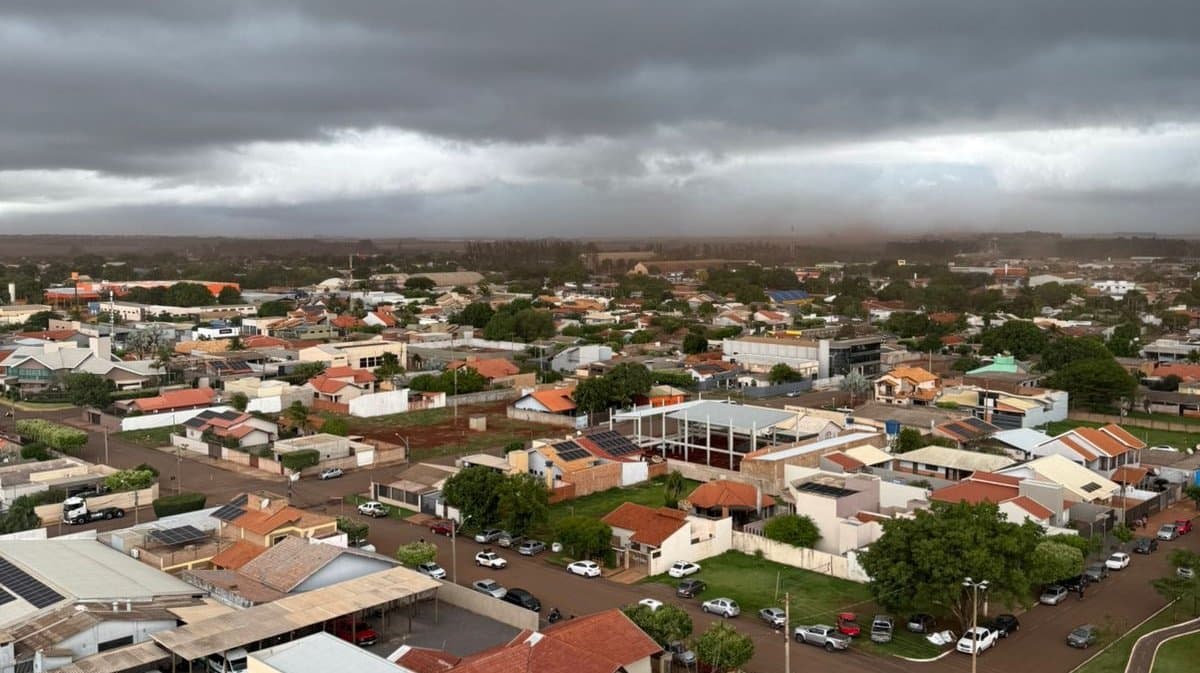 Sidrolândia e Maracaju estão entre as cidades de MS em alerta de tempestade emitido pelo Inmet