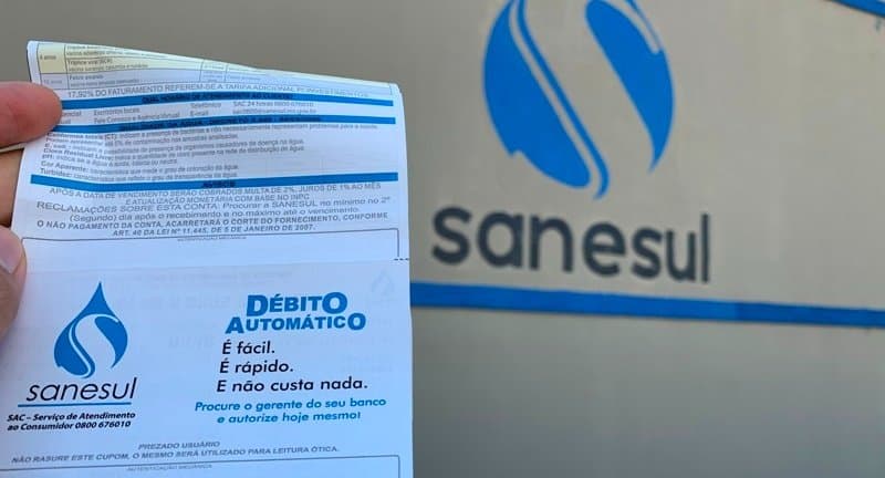 Sanesul aplicará reajuste de 22,73% até 2027 e conta de água vai subir em Mato Grosso do Sul