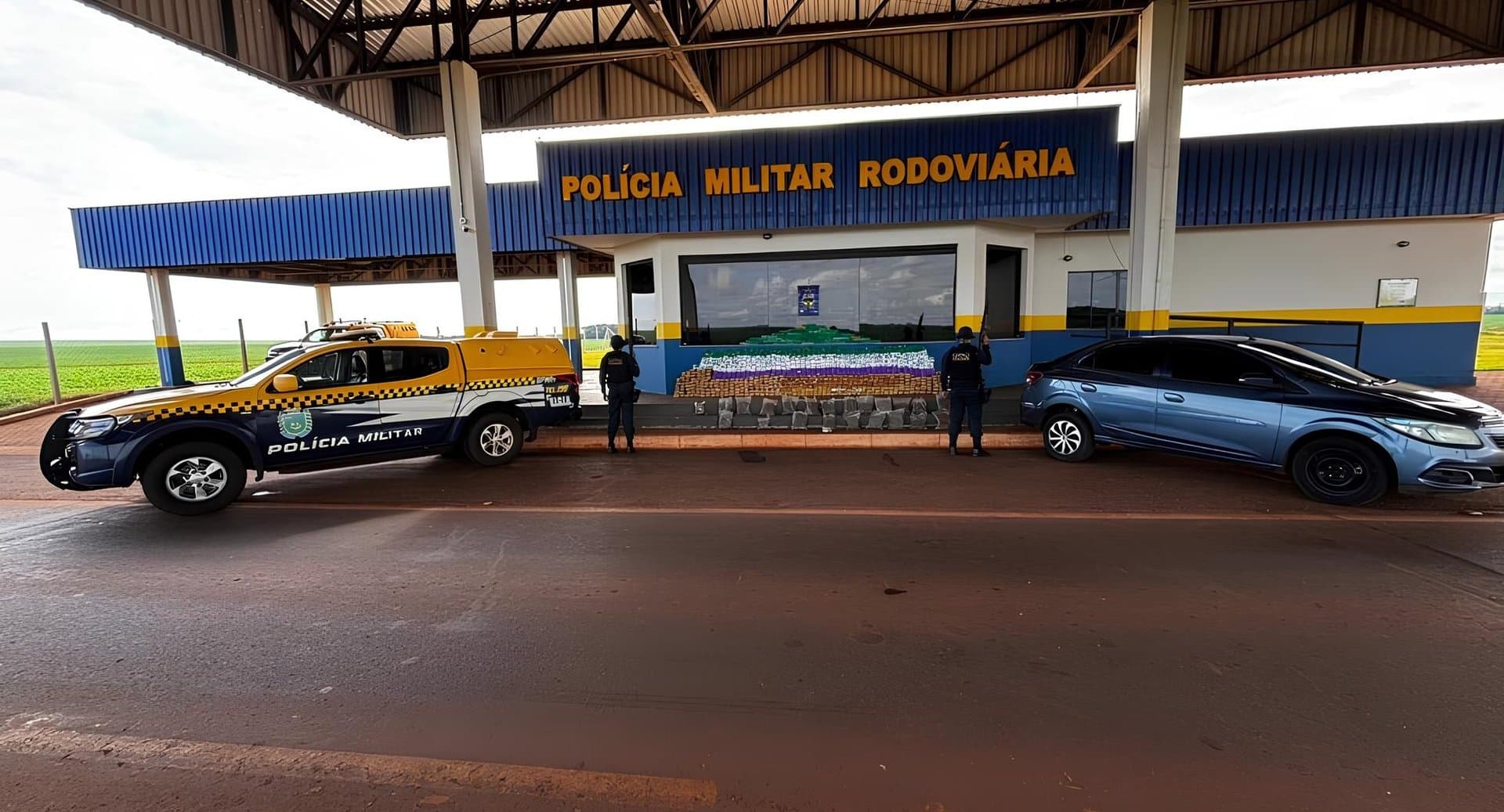 PMR apreende mais de R$ 2 milhões em drogas após perseguição de 20 km em Maracaju