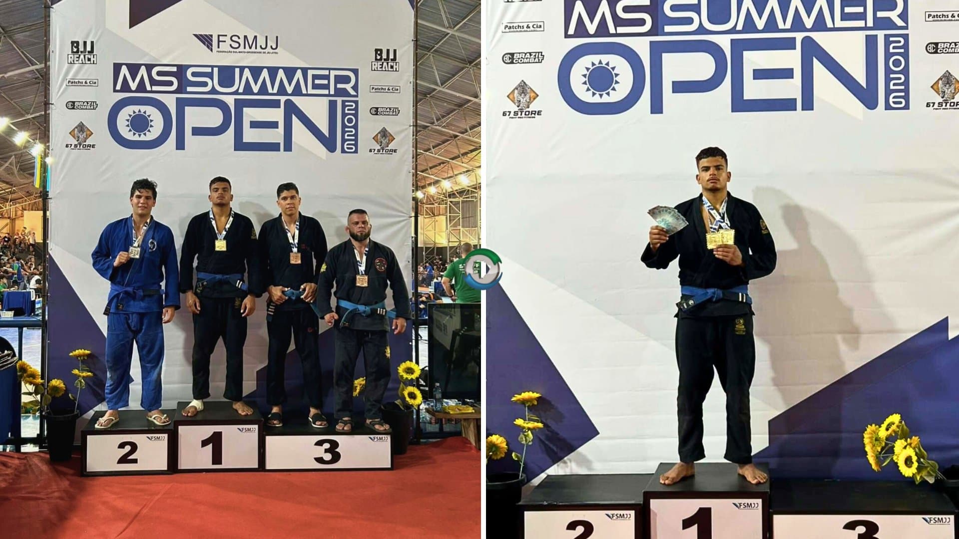Sidrolandense conquista ouro duplo em etapa estadual de jiu-jitsu e fatura R$ 1 mil em premiação