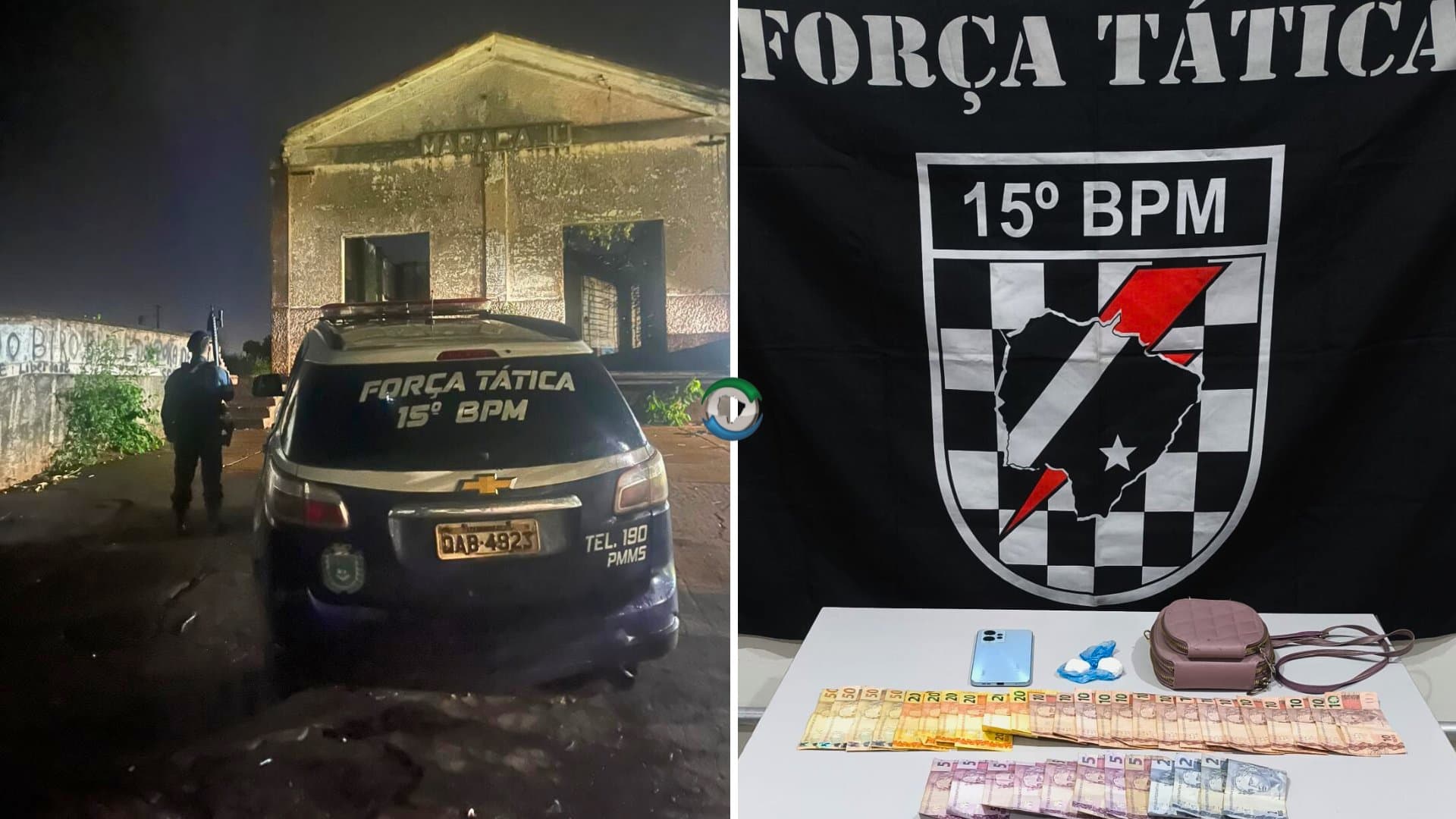 Força Tática prende mulher de 37 anos em flagrante por tráfico de drogas na região da antiga Estação Ferroviária