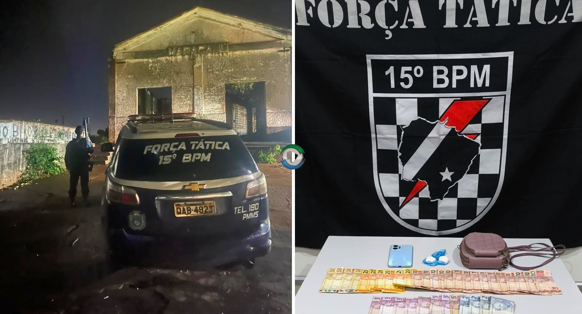 Força Tática prende mulher de 37 anos em flagrante por tráfico de drogas na região da antiga Estação Ferroviária