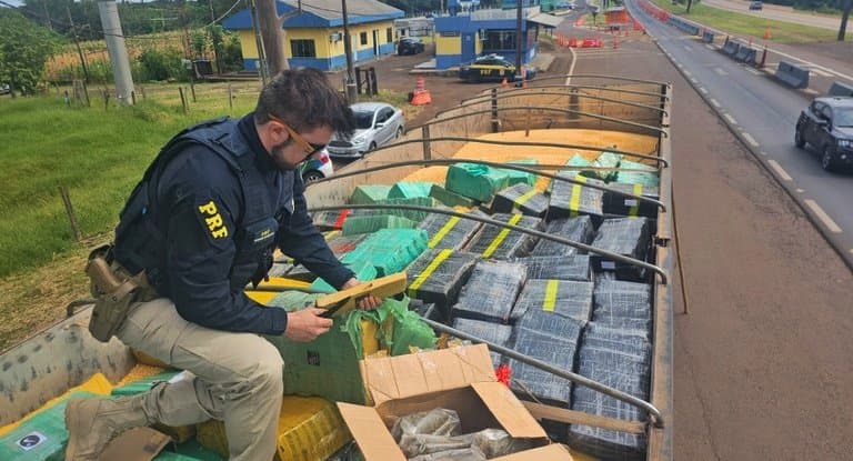 Carga com 5,4 toneladas de maconha que saiu de Maracaju é apreendida no PR e se torna maior apreensão do ano