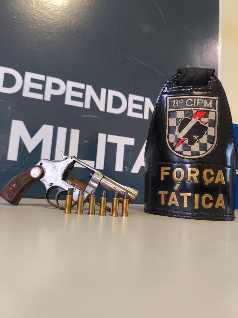 Motorista é flagrado com revólver calibre .32 durante bloqueio policial na MS-162