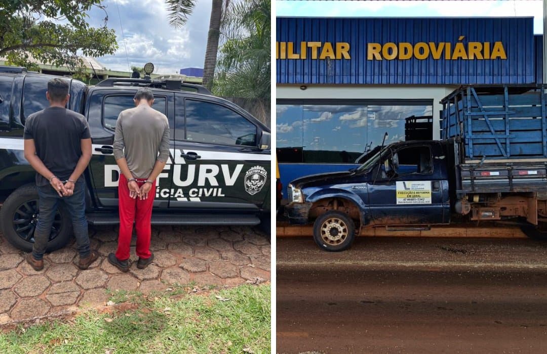 Polícia Civil e PRE prendem autores de sequência de furtos de veículos em Sidrolândia