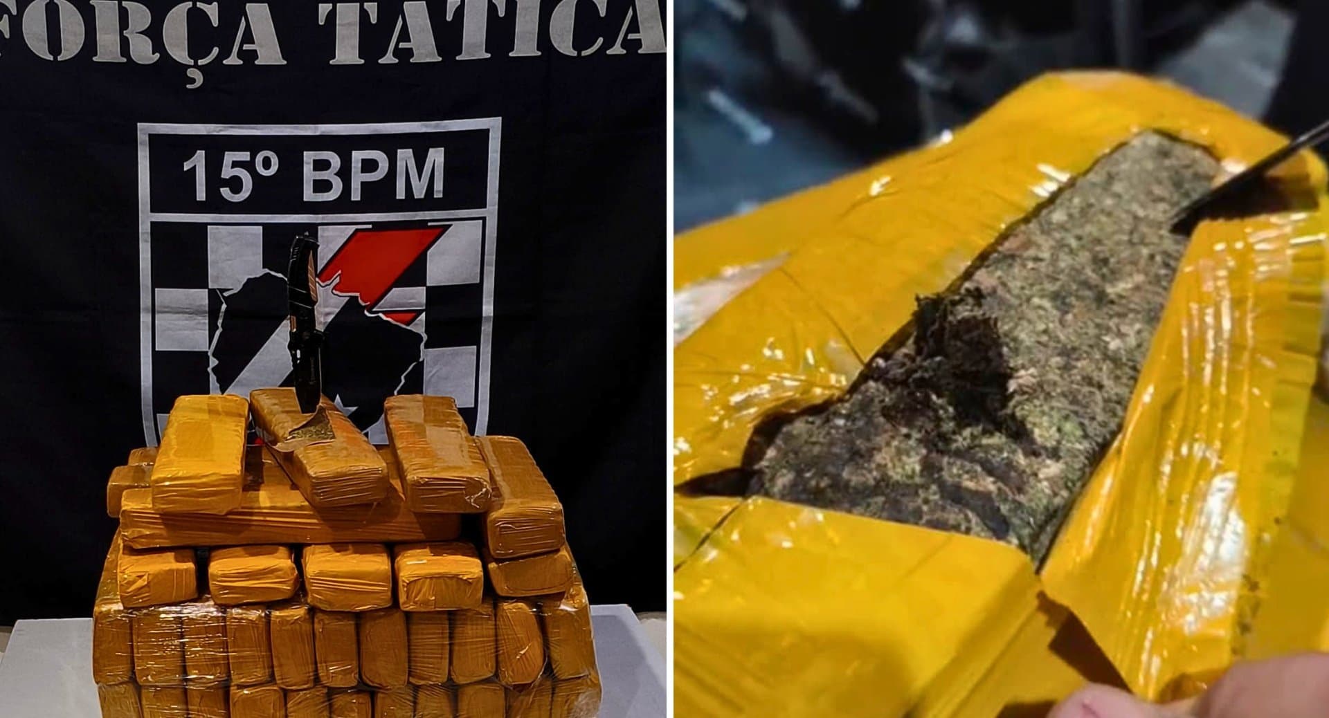 Polícia Militar apreende mais de 30 kg de maconha em bagagem de jovem de 18 anos em Maracaju