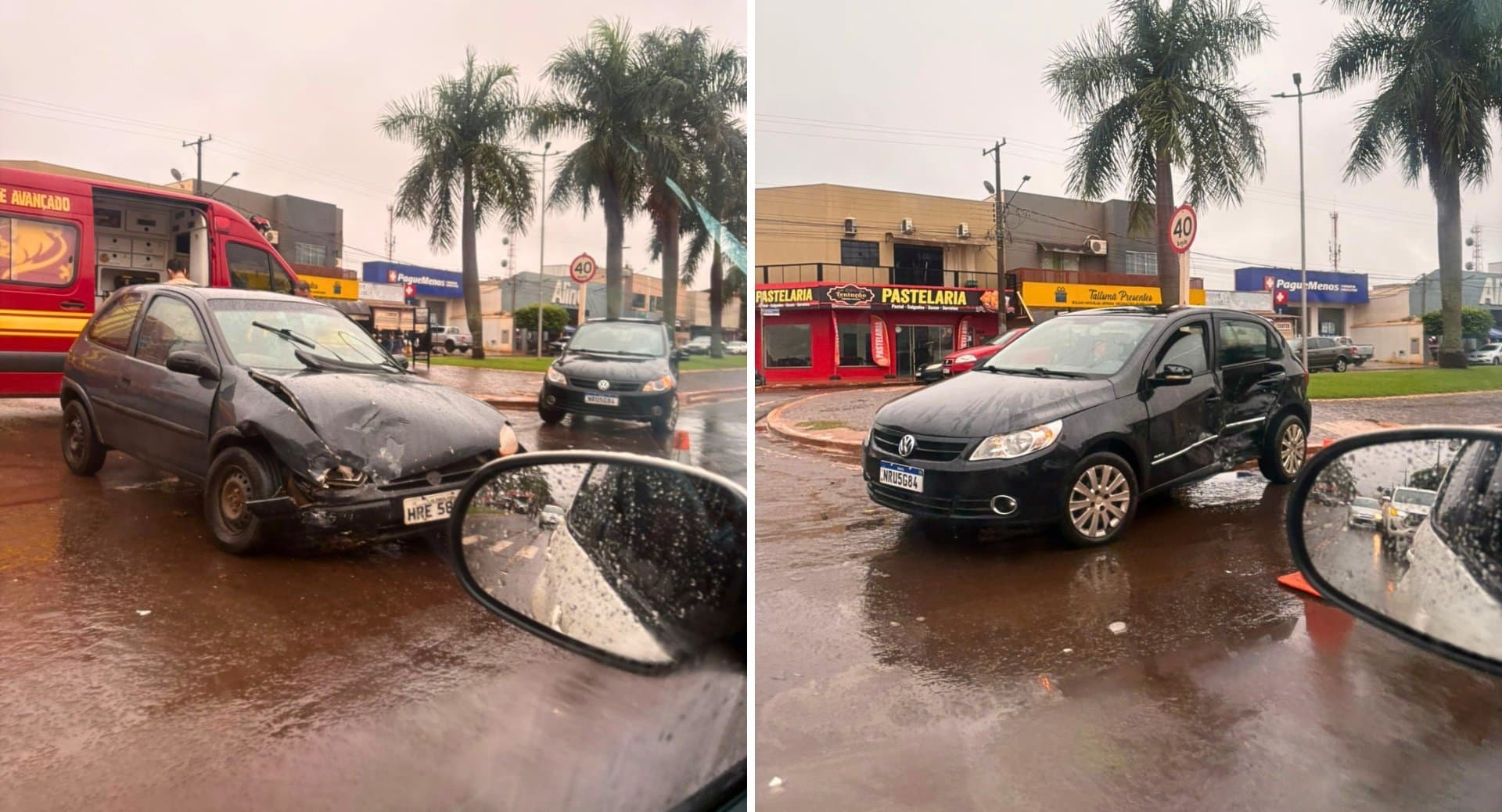 Colisão entre veículos mobiliza Corpo de Bombeiros na Avenida Dorvalino dos Santos