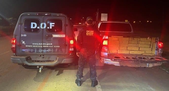 Em Sidrolândia, DOF apreende mais de 2 toneladas de maconha em caminhonete furtada