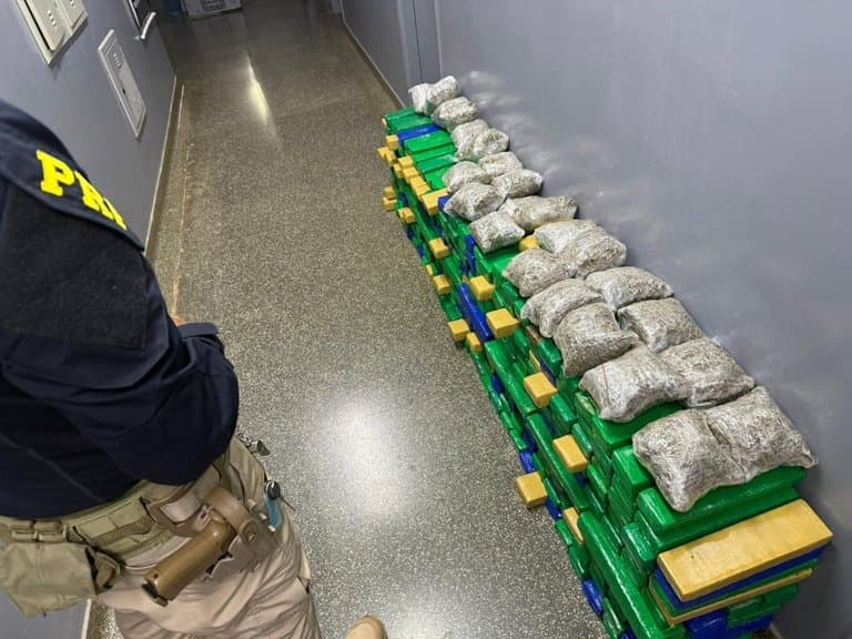 Polícia Rodoviária Federal apreende 358 quilos de maconha durante fiscalização em Sidrolândia