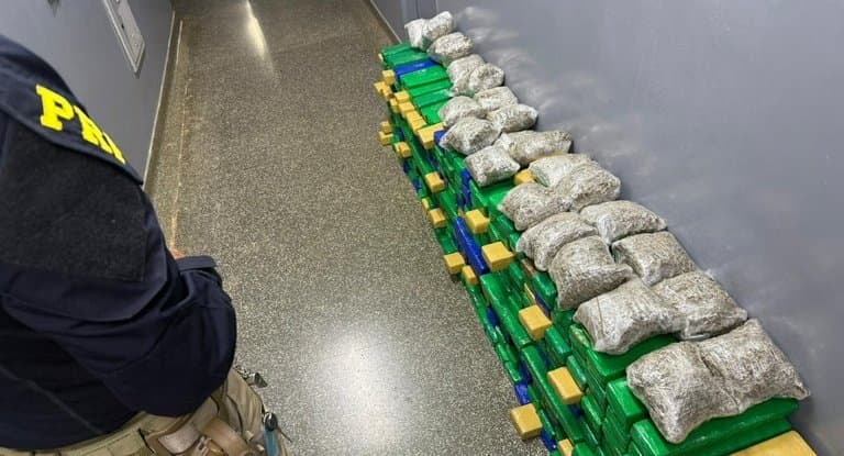 Polícia Rodoviária Federal apreende 358 quilos de maconha durante fiscalização em Sidrolândia