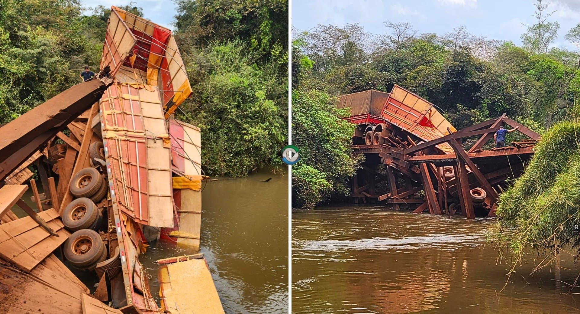 Agesul avalia danos em ponte e trecho da MS-455 segue bloqueado interrompendo escoamento da safra