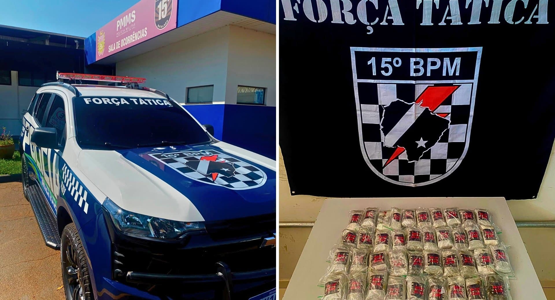 Força Tática apreende carga de haxixe avaliada em R$ 300 mil reais em terminal rodoviário de Maracaju