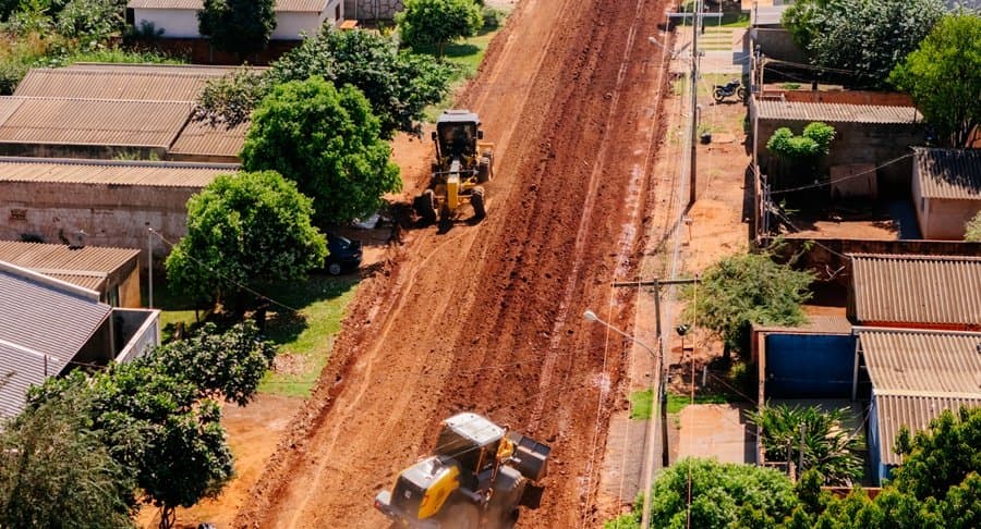 Ruas do bairro Cascatinha I entram em fase de preparação para receber pavimentação asfáltica