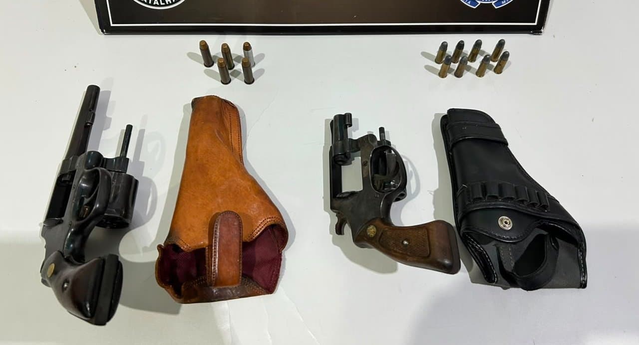 Polícia Militar prende homem de 87 anos com dois revólveres e munições em Maracaju